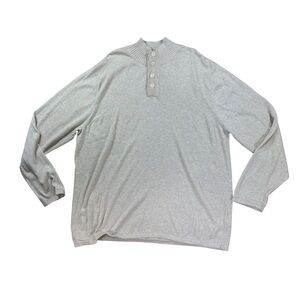 NWT men’s Boca Classics lightweight oatmeal color Henley sweater size XXL